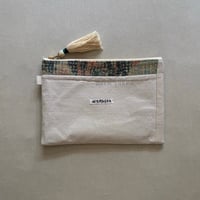 インドキルトラリー&フランスシーツ MIXポーチ M ARTEA-26SP44 / ARTE POVERA アルテポーヴェラ
