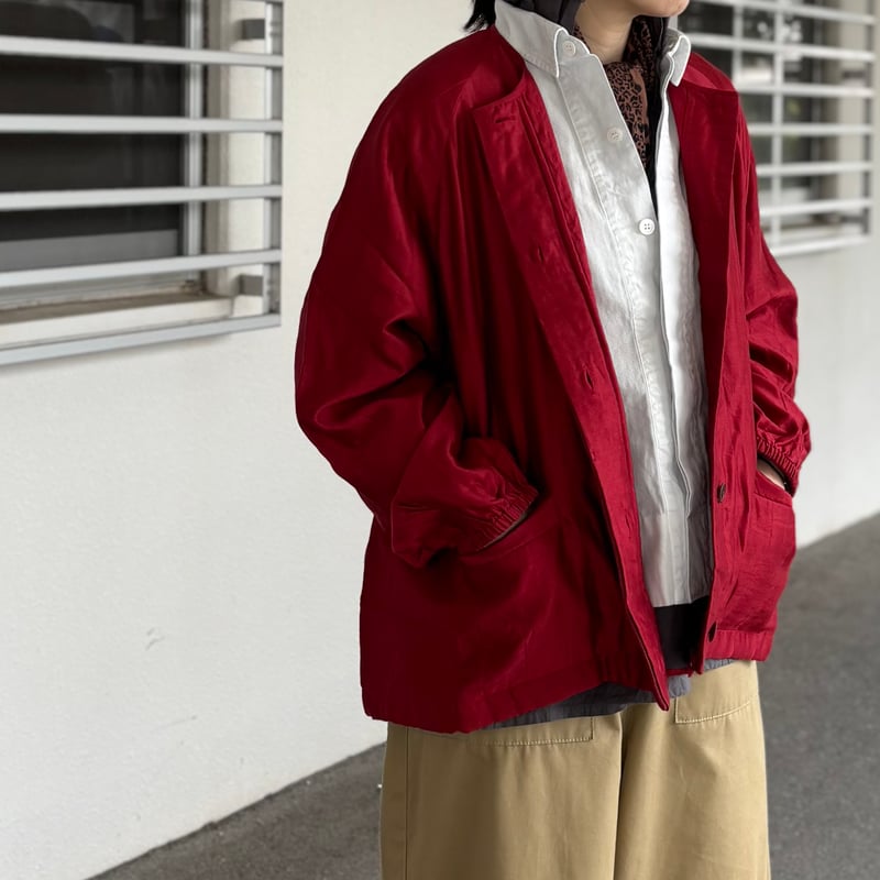 QUILTED COTTON SILK RAGLAN STRING JACKET NMDS25