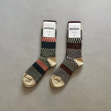CHECK ＆ STEP SOCKS R1549 / ROTOTO ロトト