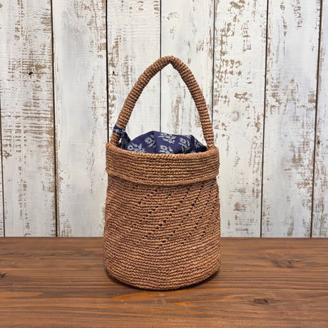 RAFFIA ONE HANDLE BARREL BAG ANMDS2501 / maison de soil メゾンドソイル