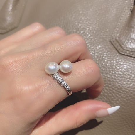 Perle Toi et Moi Ring