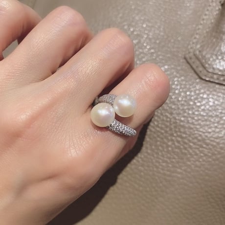 Perle Toi et Moi Ring