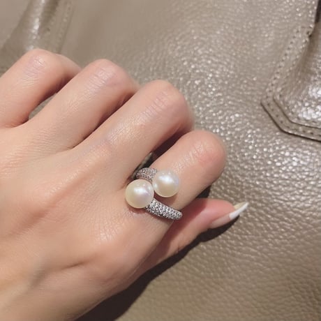 Perle Toi et Moi Ring
