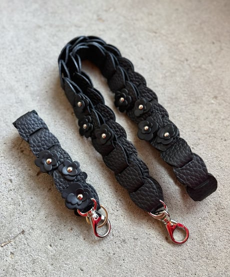 Long strap ➖flower black➖