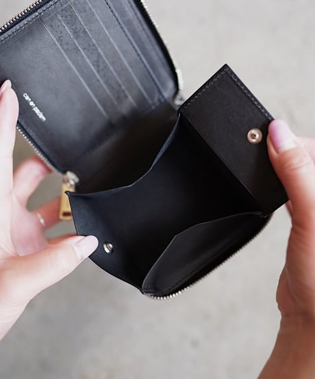 Round zip wallet➖panther black➖