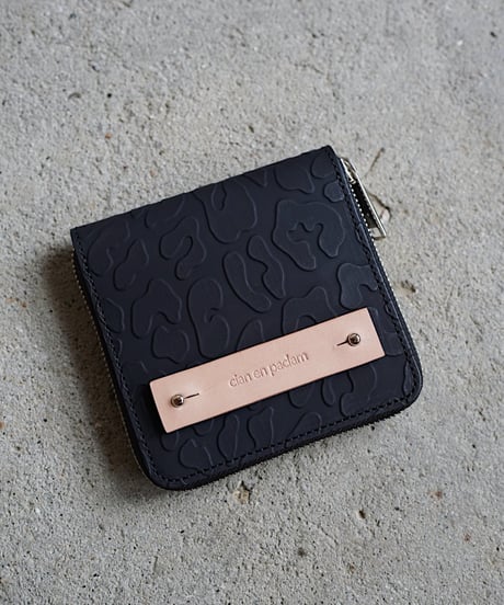 Round zip wallet➖panther black➖