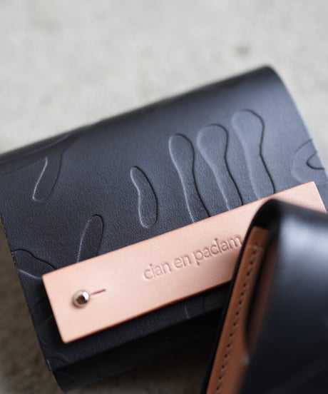 mini wallet➖SHAPES black ✖︎ natural ➖
