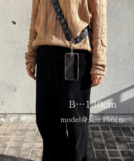 Long strap ➖flower black➖