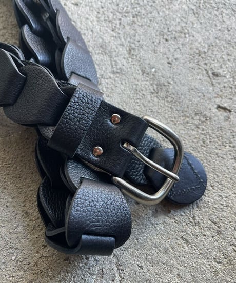 Leather Belt "long type"➖black ➖