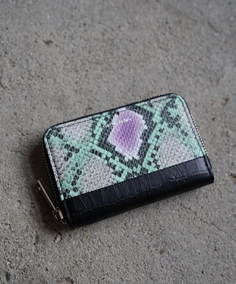 Round coin purse➖Croco Black ✖︎ Python➖