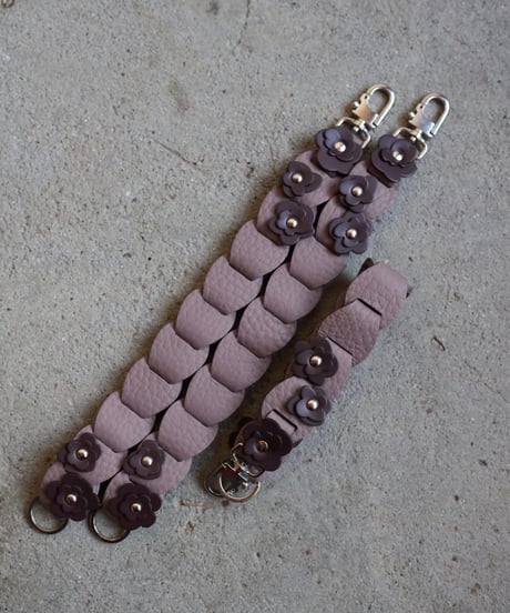 Short strap ➖flower pink beige➖