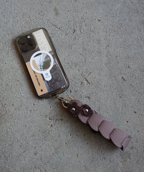 Short strap ➖flower pink beige➖