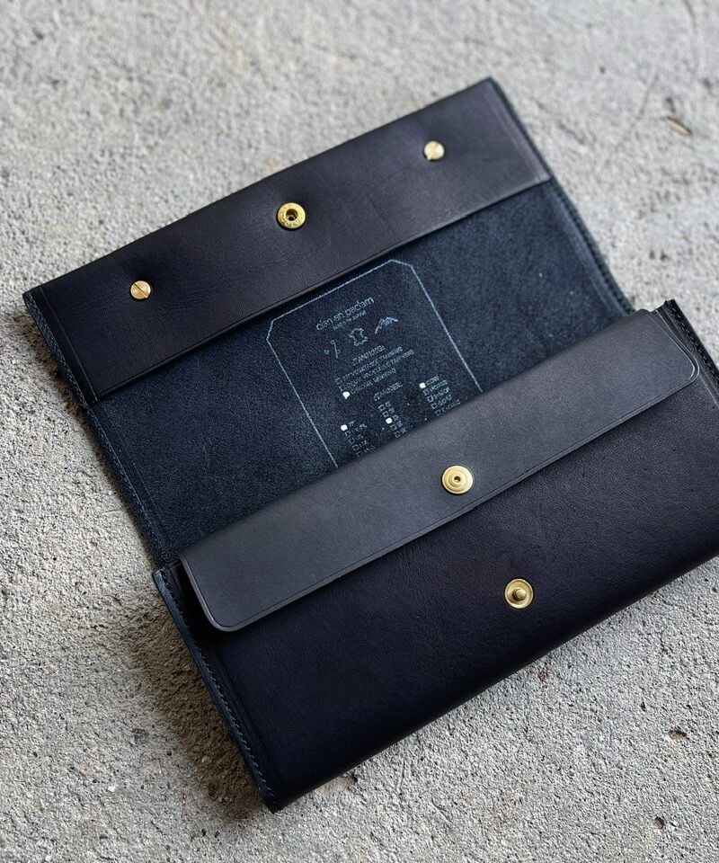 long wallet 『yoni』➖ german black➖ | cian en paclam