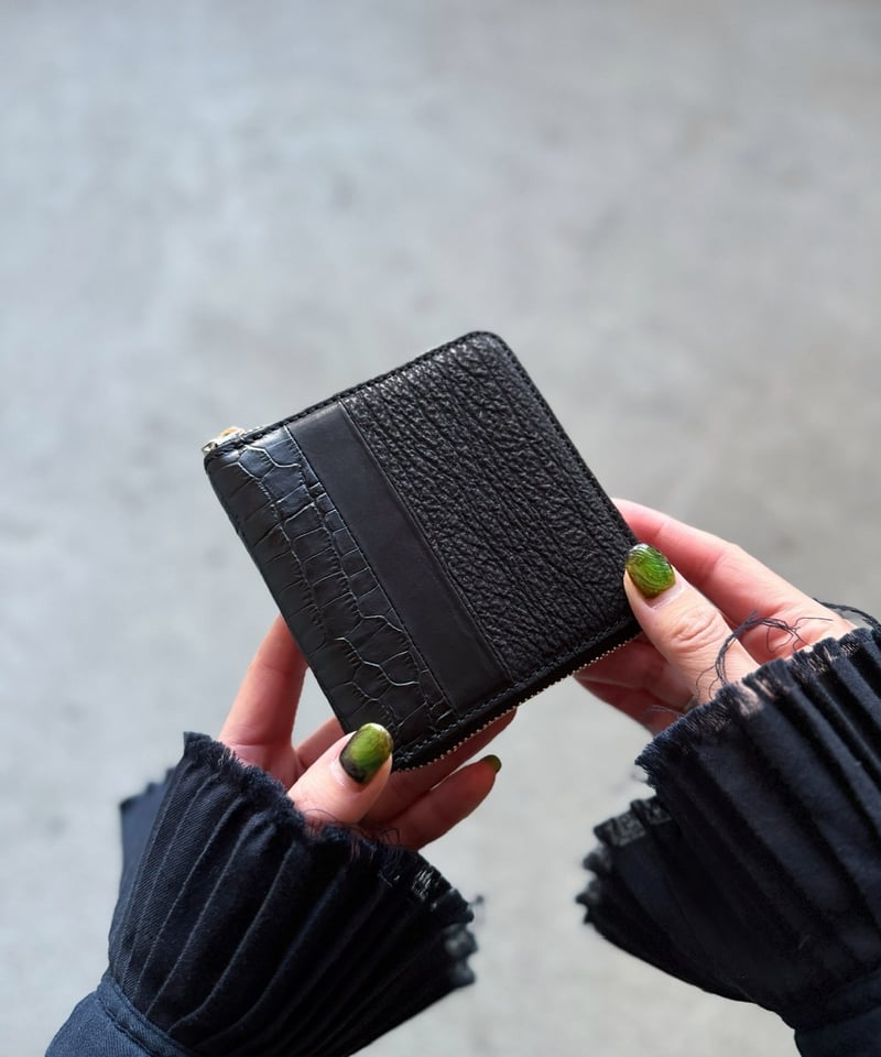 Round zip wallet➖NUE black➖ | cian en paclam