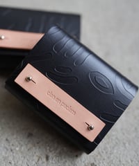 mini wallet➖SHAPES black ✖︎ natural ➖