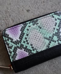 Round coin purse➖Croco Black ✖︎ Python➖
