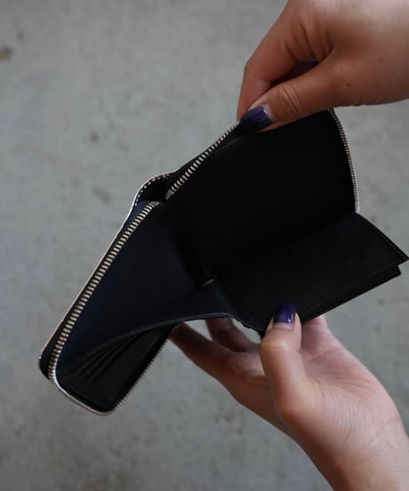 Round zip wallet➖ chrome silver➖