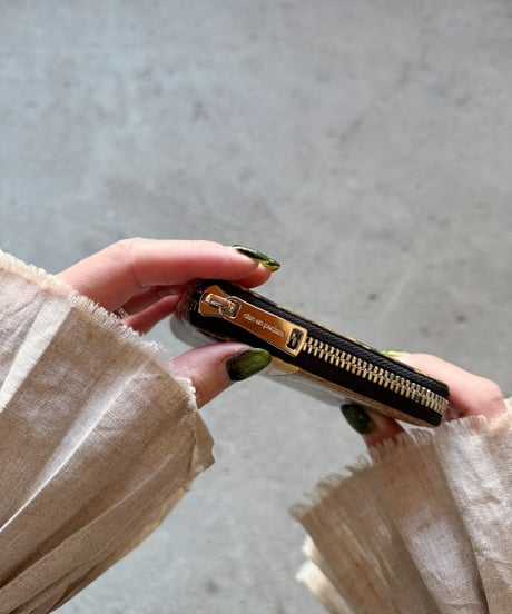 Round zip wallet➖NUE beige➖