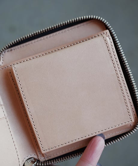 Round zip wallet➖Taupe➖