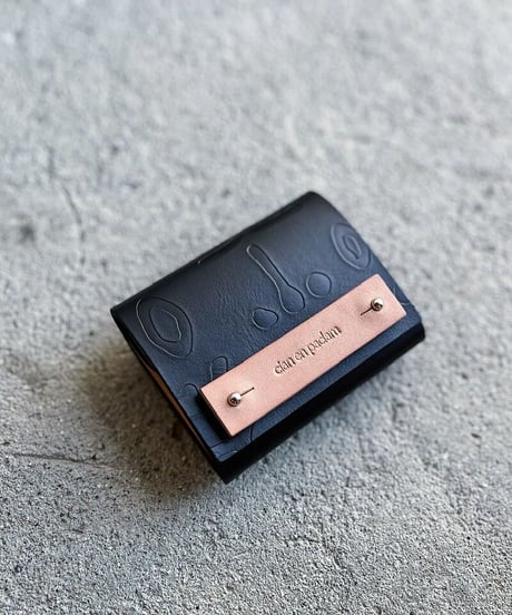 mini wallet➖SHAPES black ✖︎ natural ➖