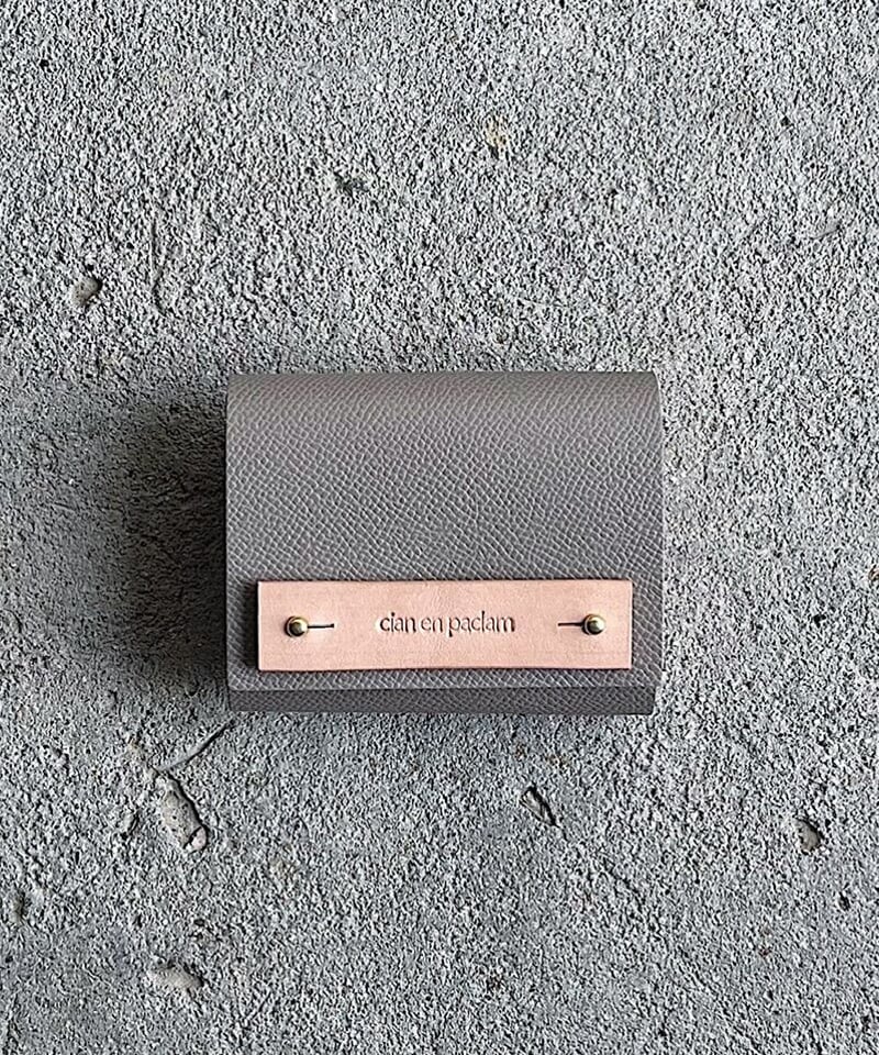 cian en paclam シアンエンパクラム　ミニウォレット mini wallet ➖ warm gray ➖ | cian en paclam