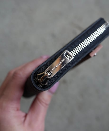 Round zip wallet➖panther black➖