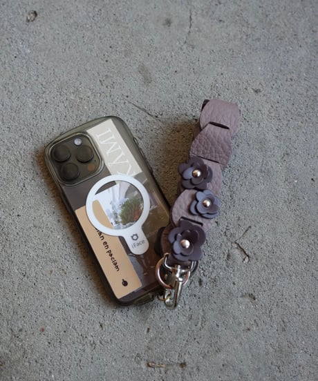Short strap ➖flower pink beige➖