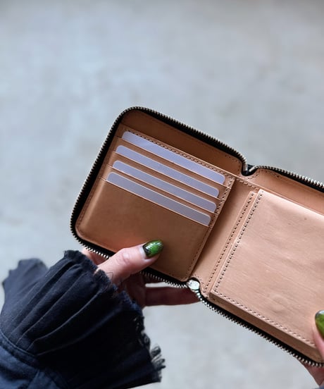 Round zip wallet➖Taupe➖