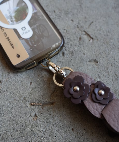 Short strap ➖flower pink beige➖