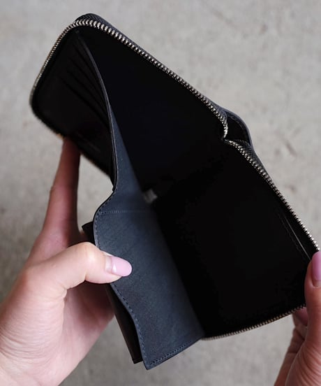 Round zip wallet➖panther black➖