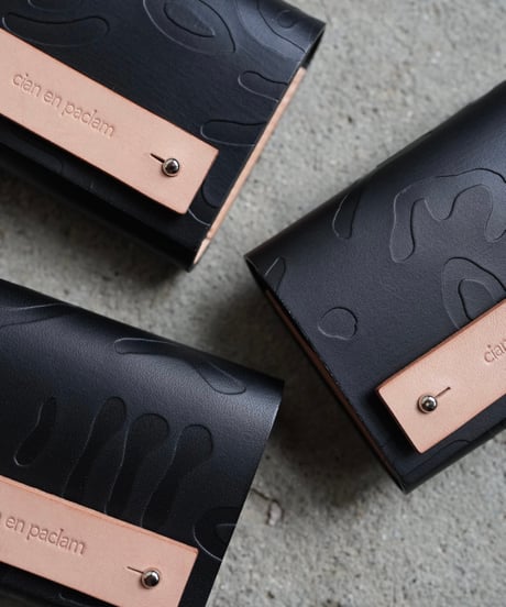 mini wallet➖SHAPES black ✖︎ natural ➖