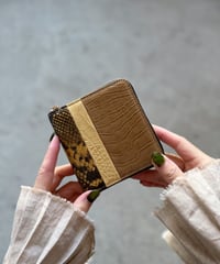 Round zip wallet➖NUE beige➖