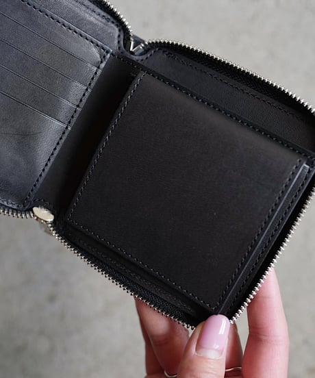Round zip wallet➖panther black➖