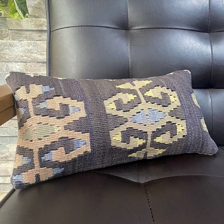 クッションカバー キリムクッション クッション カバー おさゃれ キリム トルコ キリム クッションカバー ペルシャ トルコ 冬用 水色 青 正方形 厚手