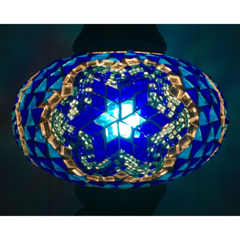 トルコ】スタンドランプ Lサイズ ブルー1 TSL-002 | FIESTA