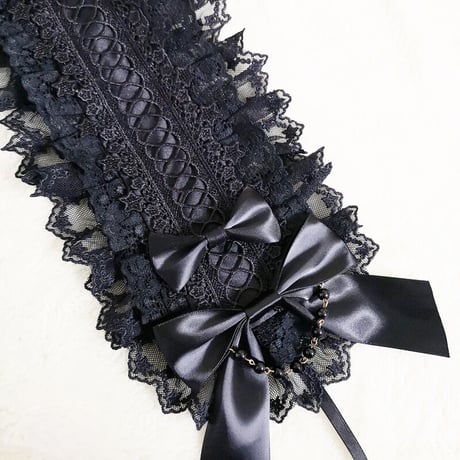 即納 ロリータ Lolita へアドレス  ゴスロリ ゴシック 華麗 ヘッドドレス カチューシャ クロス 十字架 レース リボン