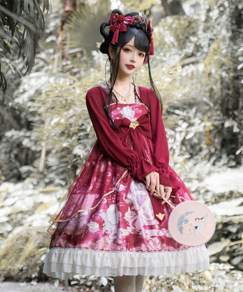 中華ロリータ 華ロリ　ワンピース　チャイナコーデ SEASONZ 華ロリ 中華ロリータ チャイナ風 チャイナ服 ワンピース