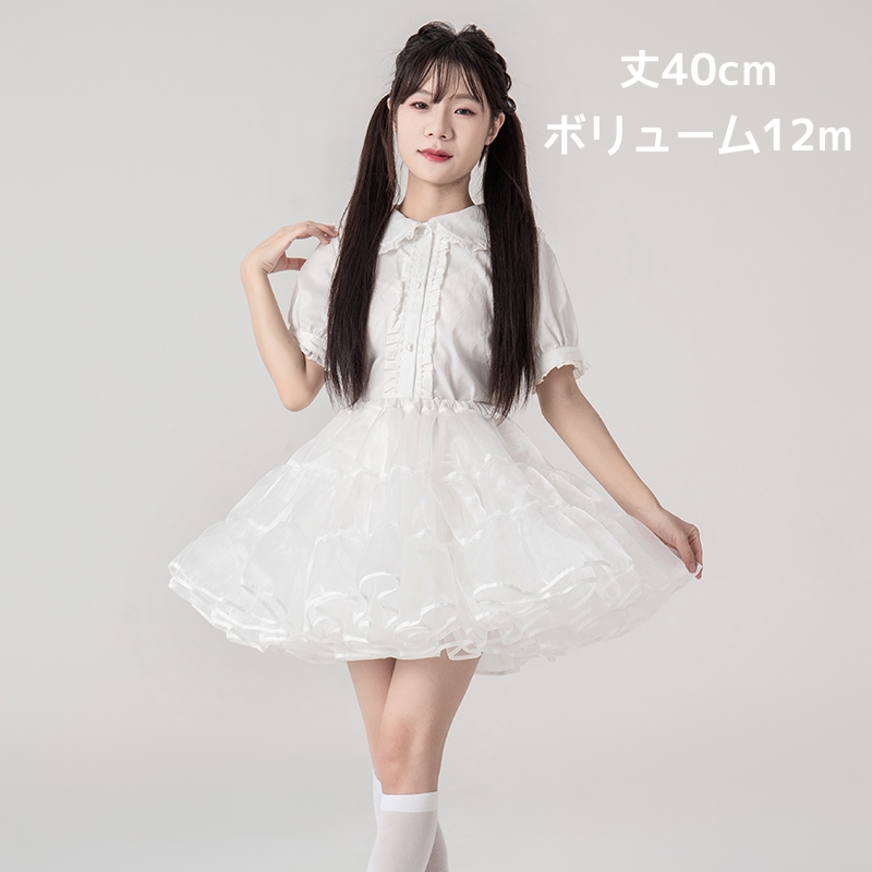新品未使用　h.NAOTO　ミニ　パニエ　キュロット　スカート　ゴス　ロリィタ 新品未使用タグ付き h.NAOTO Blue Rose パニエ スカート ゴス