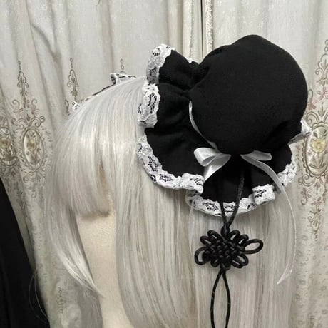 ゆめかわ 髪飾り チャイナ風 お団子ヘア 中華ロリ レース 5色 ヘアアクセサリー チャイナ服 コスプレ まとめ髪