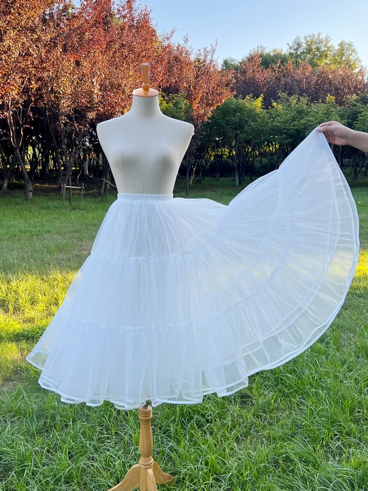 パニエ ロングパニエ ボリューム 2層オーガンジー ロング丈 70cm パニエ ロングパニエ ボリューム 2層オーガンジー ロング丈 70cm