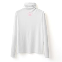 ロリィタ フリース 秋 冬　タートルネック 薄手 T カットソー あったか ネコの肉球 かわいい ハイネック 長袖