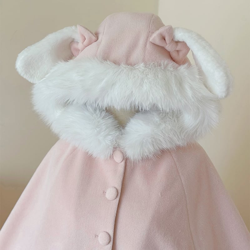 ロリータ 姫系 ケープコート マント ポンチョ コート アウター リボン