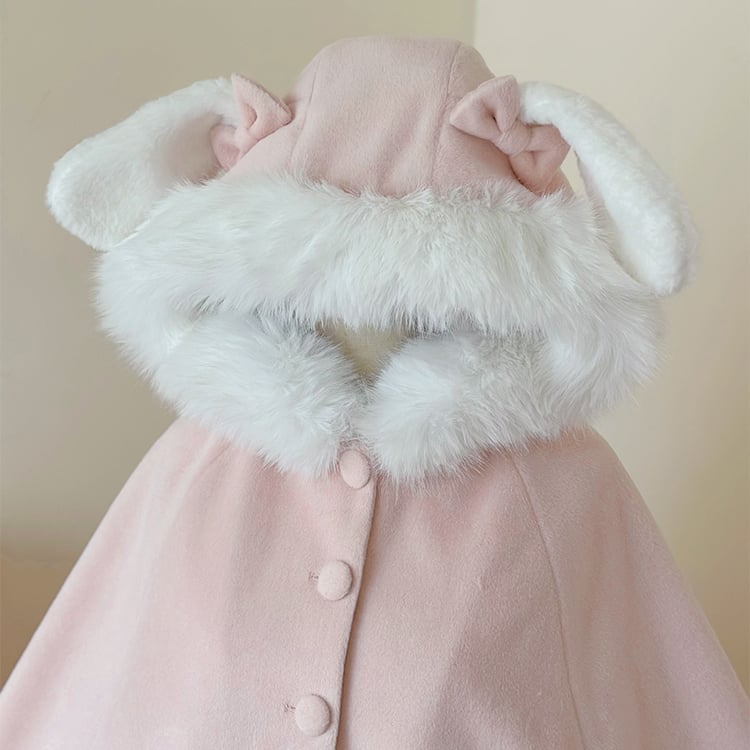 ロリータ 姫系 ケープコート マント ポンチョ コート アウター リボン