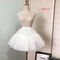 即納 ロリータ パニエ 骨なし ボリューム ミニスカート レディース 丈40cm ホワイト かわいい  姫