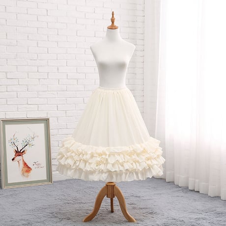 即納 パニエ ロリータ ロング 70cm  スカート ドレス 骨あり  ゴシック ゴスロリ  ロリィタ