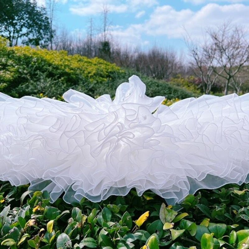 パニエ ロリィタ 45cm フリルいっぱい 4層 オーガンジー