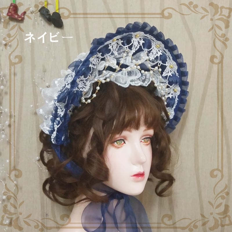 ロリータ ボンネット 帽子 ロリィタ ヘッドドレス カチューシャ ロリータ ボンネット 帽子 ロリィタ ヘッドドレス カチューシャ