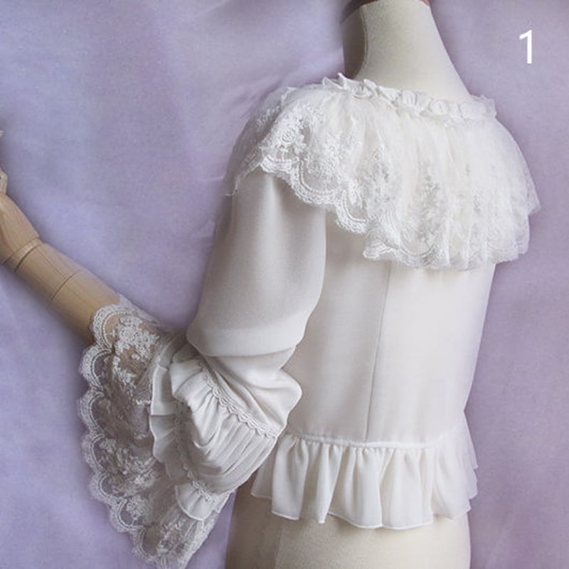 ボレロ ロリータ レース 長袖 ショート丈 カーディガン 春 夏
