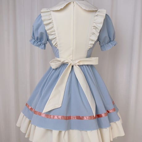 メイド服 メイド ドレス ワンピース エプロン リボン セット 半袖 猫の肉球 フリル 可愛い ミニ丈 メイドカフェ コスプレ