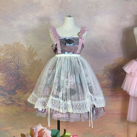 ロリータ Lolita オーバースカート チュールスカート 姫ロリ ゴスロリ クラロリ シースルー スカートカバー 丈50 70cm